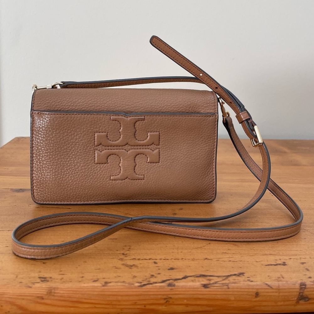 Tory Burch Crossbody Bag - Tan, Fits iPhone